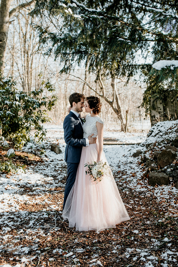 Winter Wedding Shooting in traumhafter Kulisse, Schlossgarten Brandis