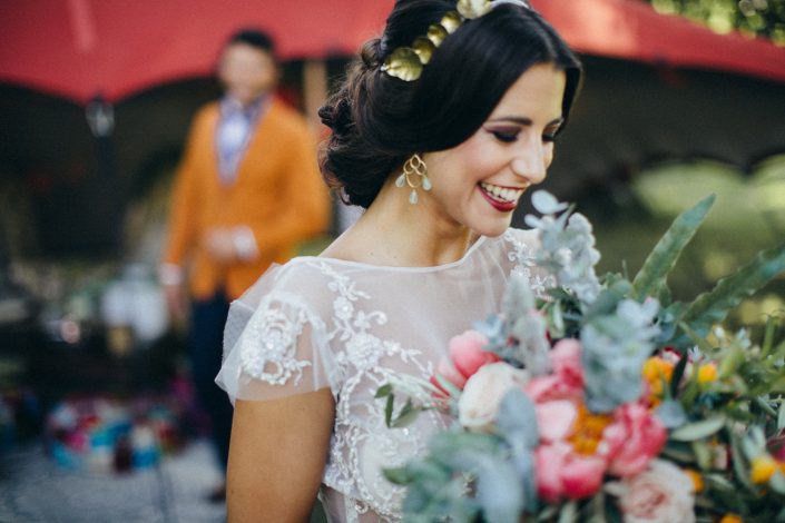 Oriental Bohemian Wedding Dress Styled Shooting