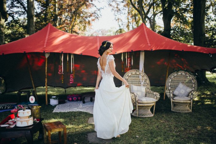 Oriental Bohemian Wedding Dress Styled Shooting